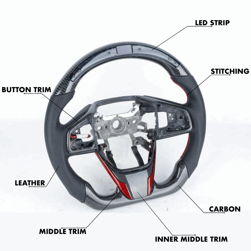 Honda Civic (10th Generation) Style - Full Custom Steering Wheel - HyperSteering