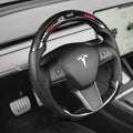 LED Carbon Fiber Steering Wheel with Lights for Tesla Model 3 / Y - HyperSteering