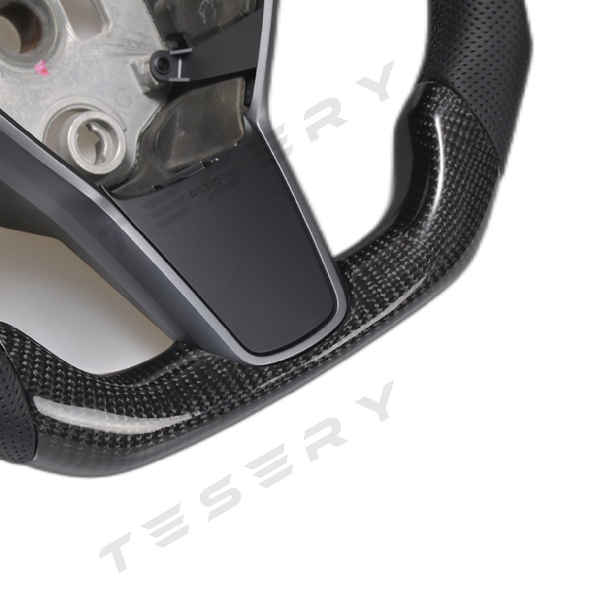 LED Carbon Fiber Steering Wheel with Lights for Tesla Model 3 / Y - HyperSteering