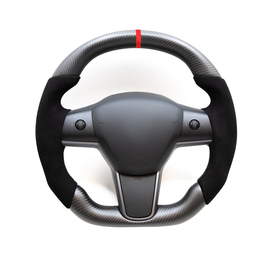 Model 3 / Y Alcantara Carbon Fiber Steering Wheel - HyperSteering