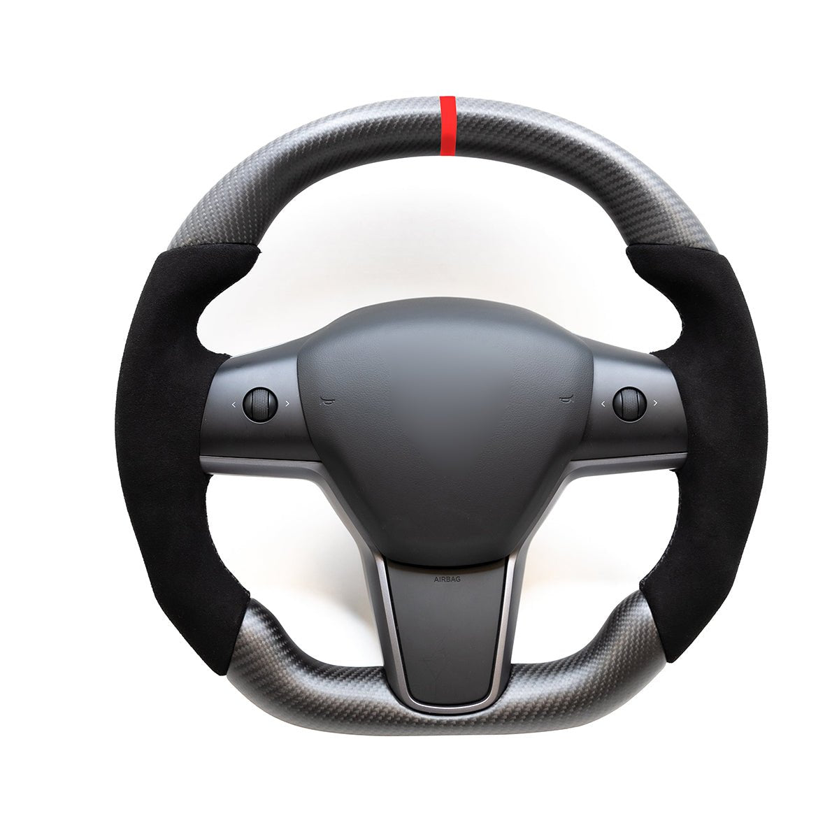 Model 3 / Y Alcantara Carbon Fiber Steering Wheel - HyperSteering