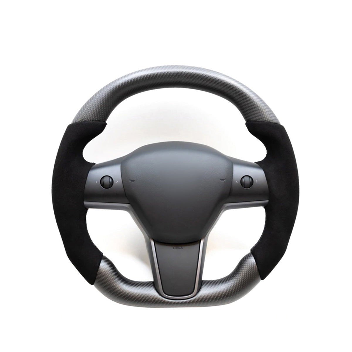 Model 3 / Y Alcantara Carbon Fiber Steering Wheel - HyperSteering