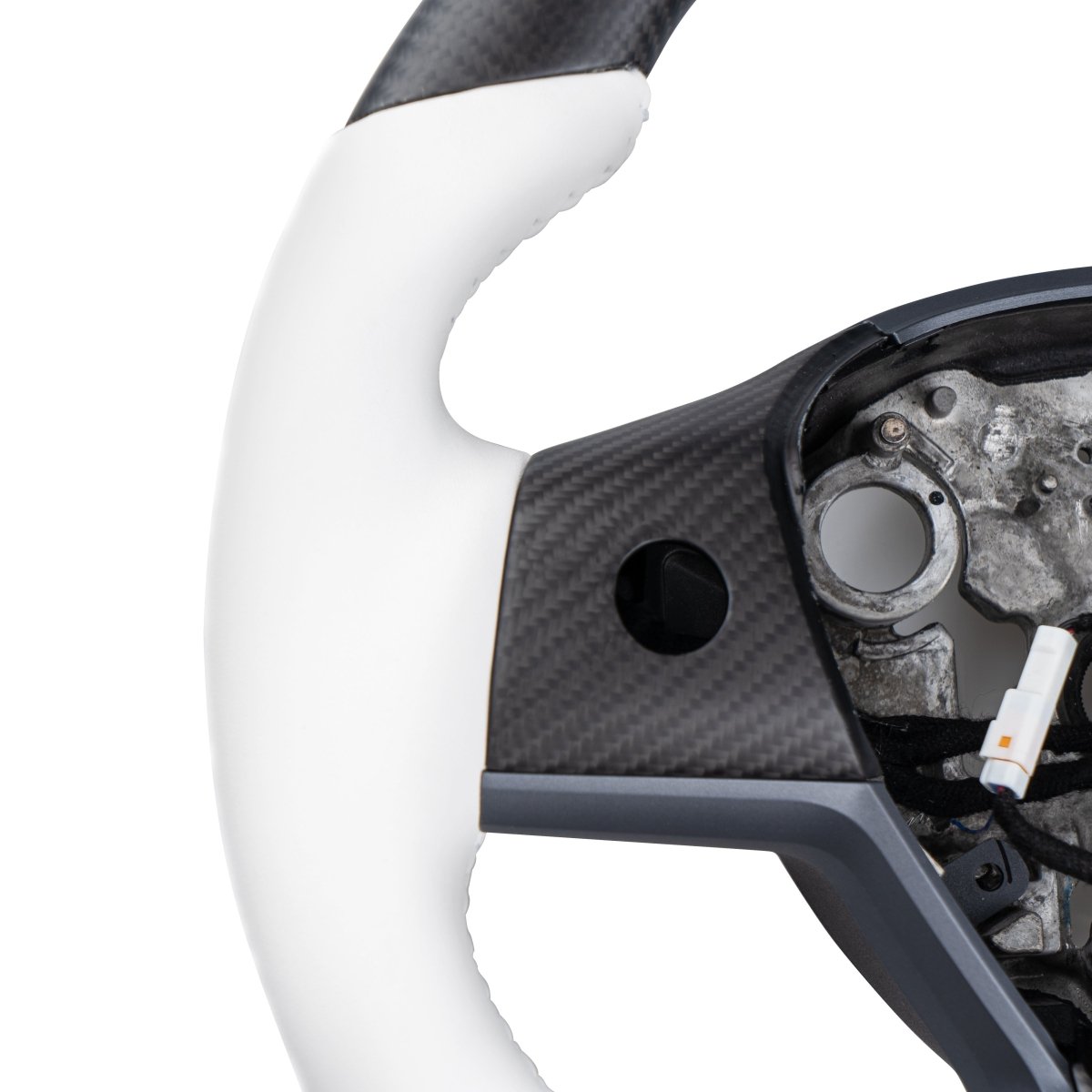 Model 3 / Y Sport Round Carbon Fiber Steering wheel - HyperSteering