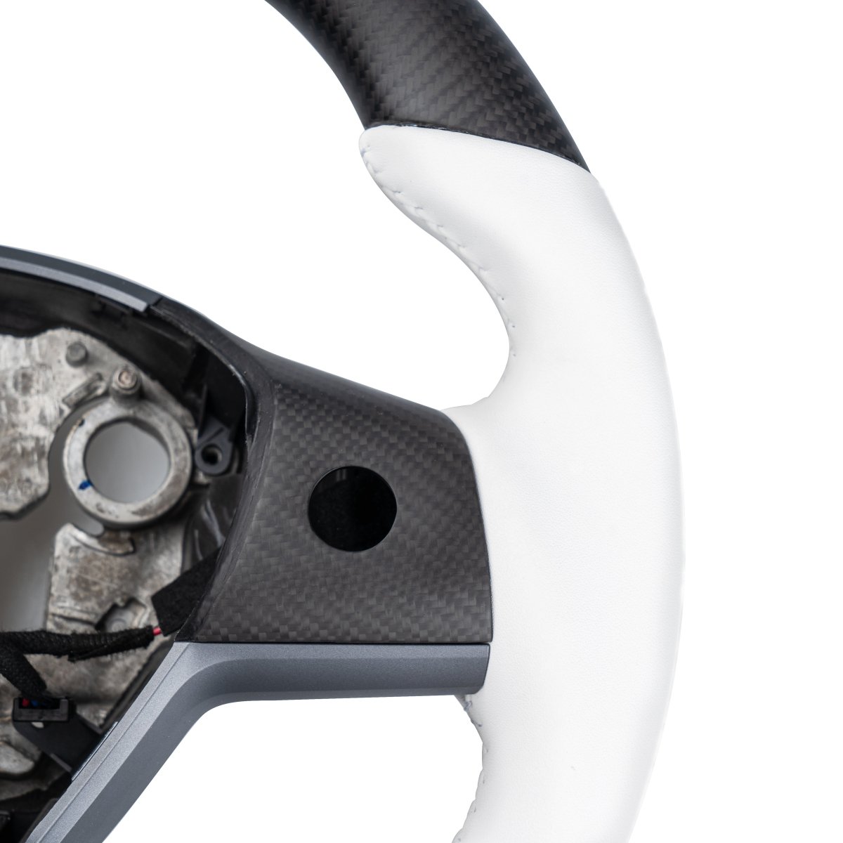 Model 3 / Y Sport Round Carbon Fiber Steering wheel - HyperSteering