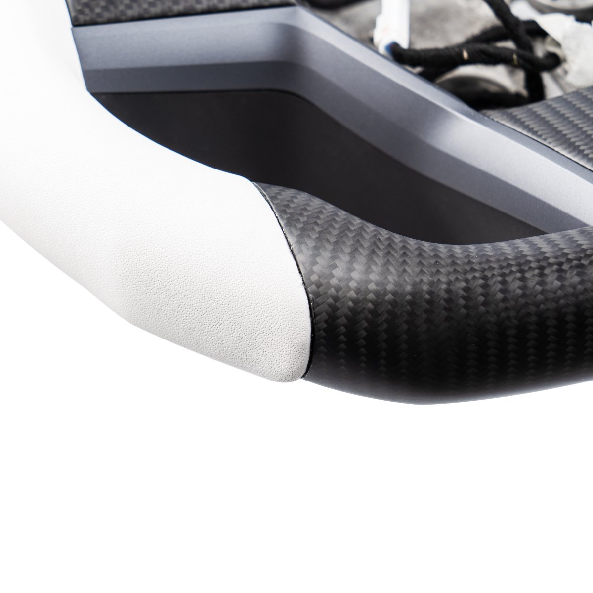 Model 3 / Y Sport Round Carbon Fiber Steering wheel - HyperSteering