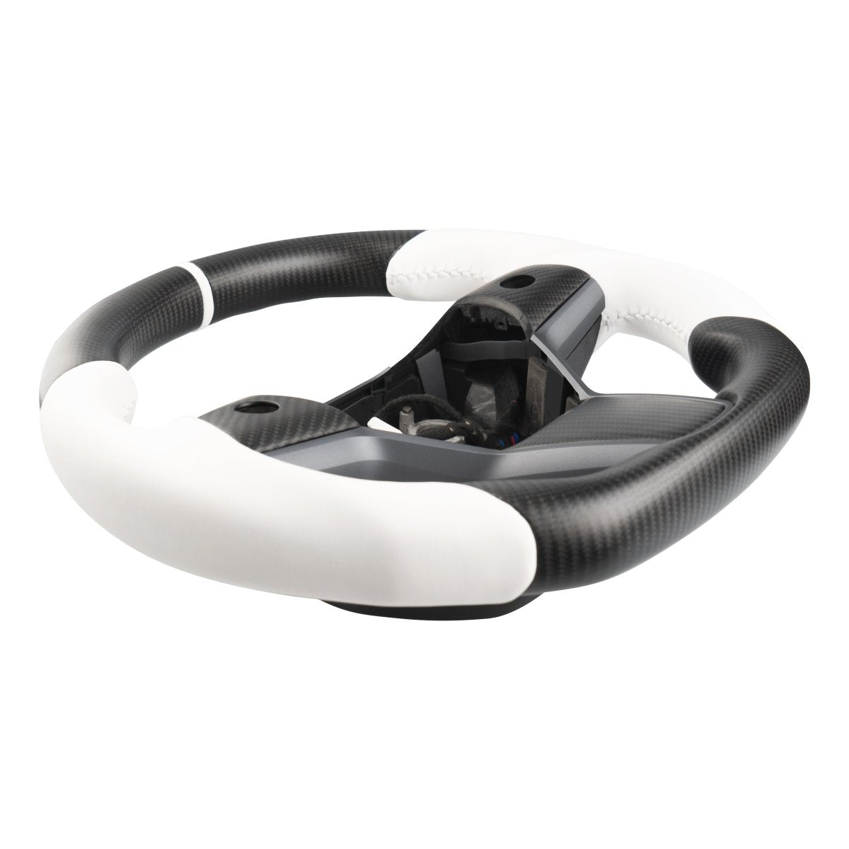 Model 3 / Y Sport Round Carbon Fiber Steering wheel - HyperSteering