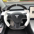 Model 3 / Y Sport Round Carbon Fiber Steering wheel - HyperSteering