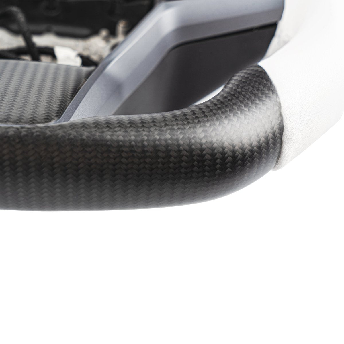 Model 3 / Y Sport Round Carbon Fiber Steering wheel - HyperSteering
