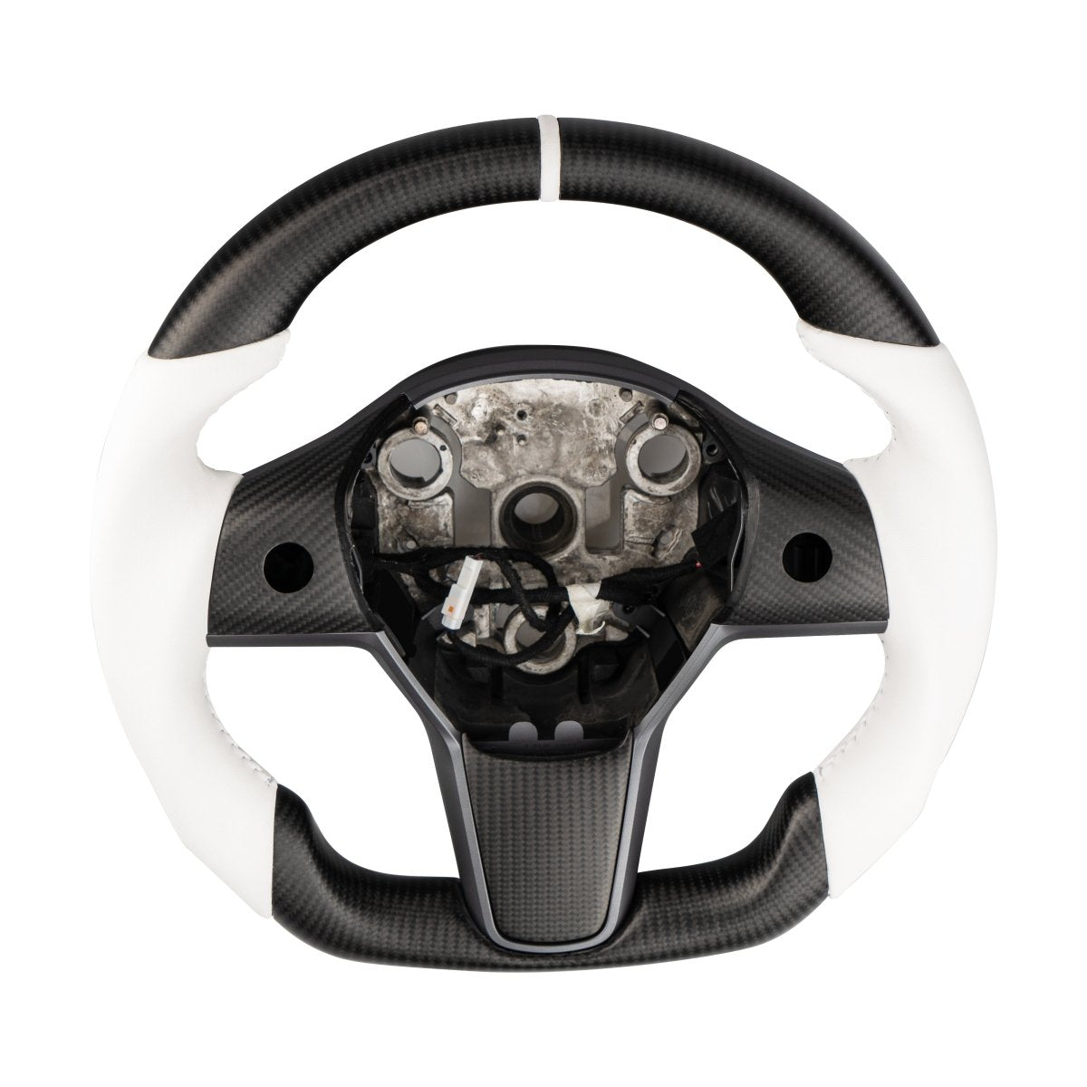 Model 3 / Y Sport Round Carbon Fiber Steering wheel - HyperSteering