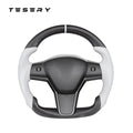 Model 3 / Y Sport Round Carbon Fiber Steering wheel - HyperSteering