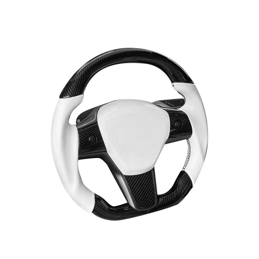 Model 3 / Y Sport Round Carbon Fiber Steering wheel - HyperSteering