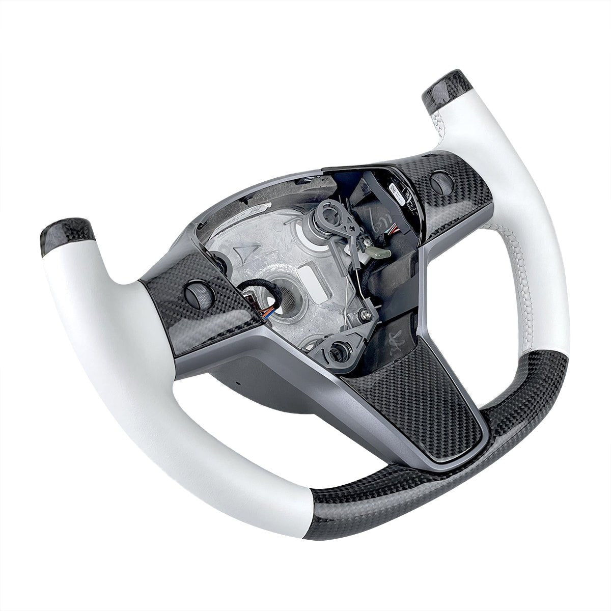 Modify Carbon Fiber Yoke - Style Steering Wheel for Tesla Model 3 / Y - HyperSteering