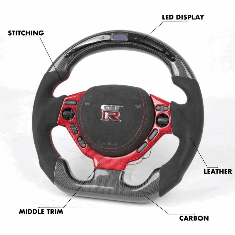 Nissan R35 GTR Style - Full Custom Steering Wheel - HyperSteering