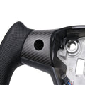Perforated Leather Yoke Steering Wheel for Tesla Model 3 / Y - HyperSteering