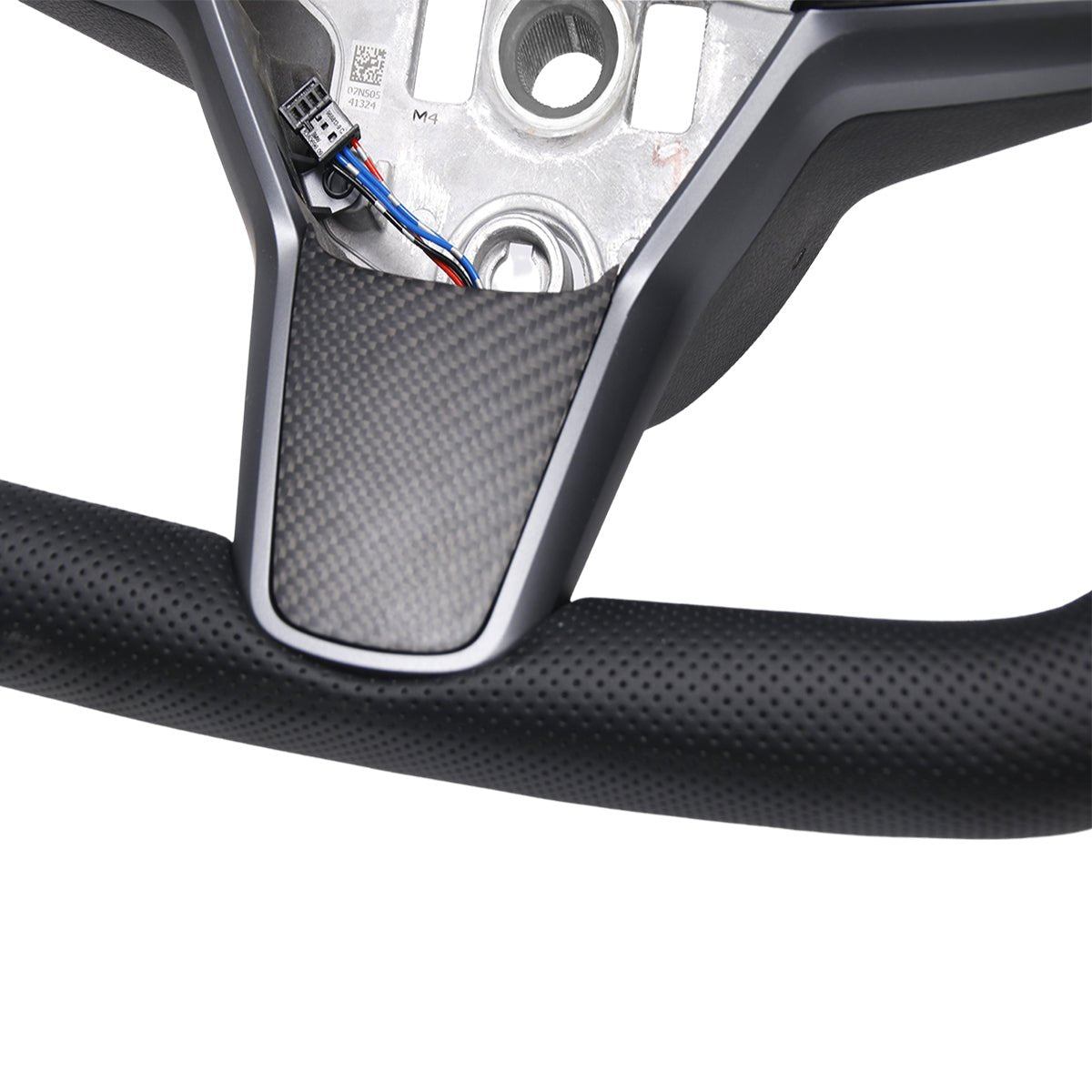 Perforated Leather Yoke Steering Wheel for Tesla Model 3 / Y - HyperSteering