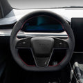 Plaid Round Steering Wheel Replacement for Tesla Model S / X 2021 - 2025 - HyperSteering