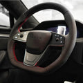 Plaid Round Steering Wheel Replacement for Tesla Model S / X 2021 - 2025 - HyperSteering