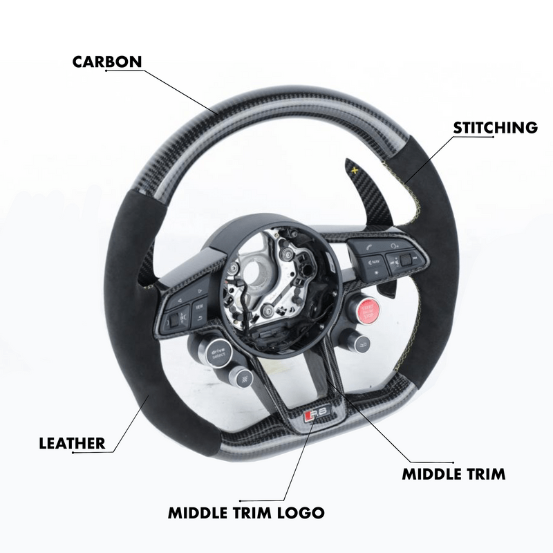 R8 / TTRS Style Custom Audi Steering Wheel by HperSteering - HyperSteering