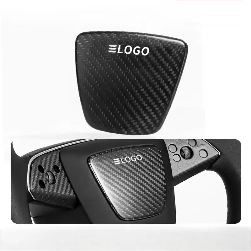 Real Dry Carbon Fiber Airbag Trim Cover for Tesla Model 3 Highland & New Model Y - HyperSteering