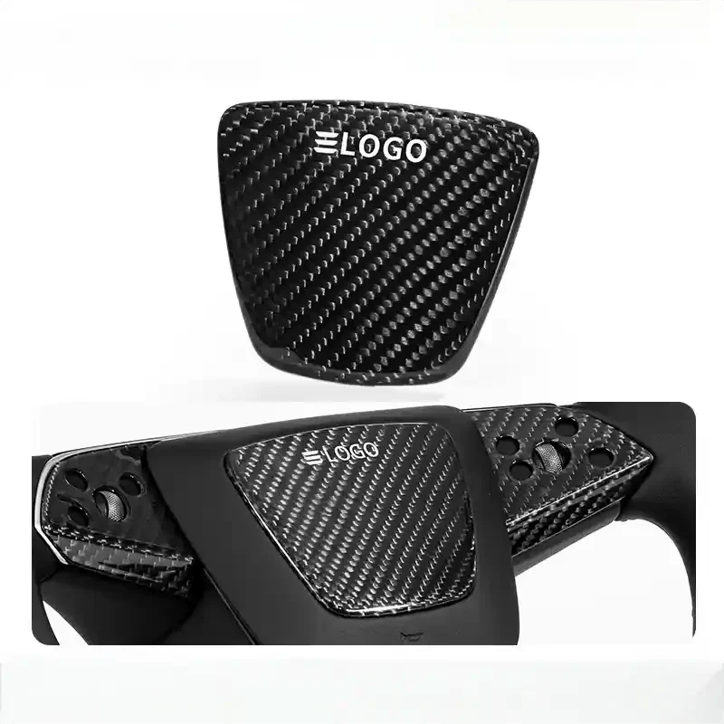 Real Dry Carbon Fiber Airbag Trim Cover for Tesla Model 3 Highland & New Model Y - HyperSteering