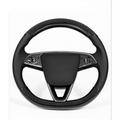 Real Dry Carbon Fiber Steering Wheel Bezel Overlay Kit for Tesla Model 3 Highland & New Model Y (3 - Piece) - HyperSteering