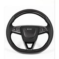 Real Dry Carbon Fiber Steering Wheel Trim Covers for Tesla Model 3 Highland & New Model Y - HyperSteering
