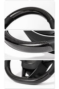 Real Dry Carbon Fiber Steering Wheel Trim Covers for Tesla Model 3 Highland & New Model Y - HyperSteering