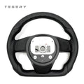 Round Steering Wheel Replacement for Tesla Model S / X 2021 - 2025 - HyperSteering