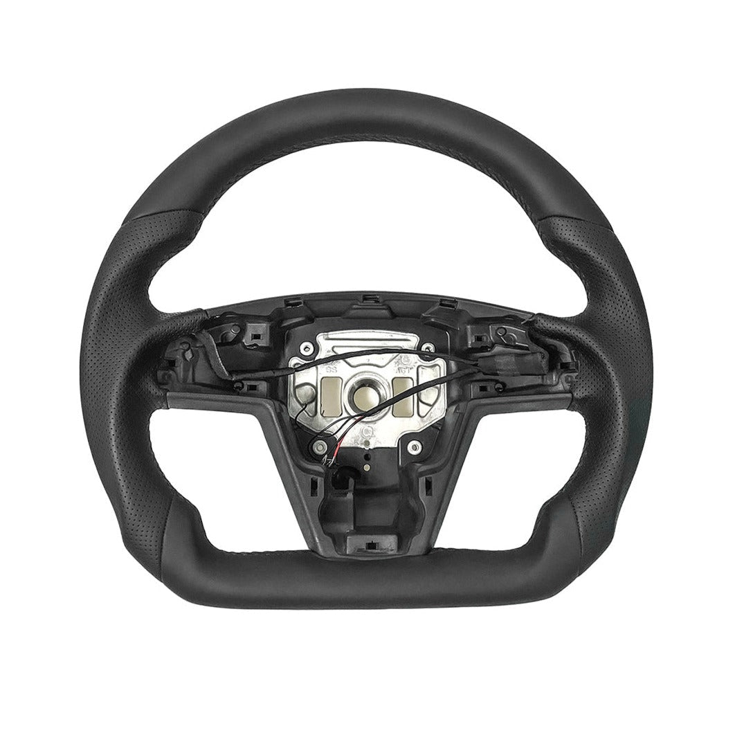 Round Steering Wheel Replacement for Tesla Model S / X 2021 - 2025 - HyperSteering