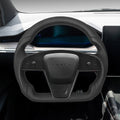 Round Steering Wheel Replacement for Tesla Model S / X 2021 - 2025 - HyperSteering