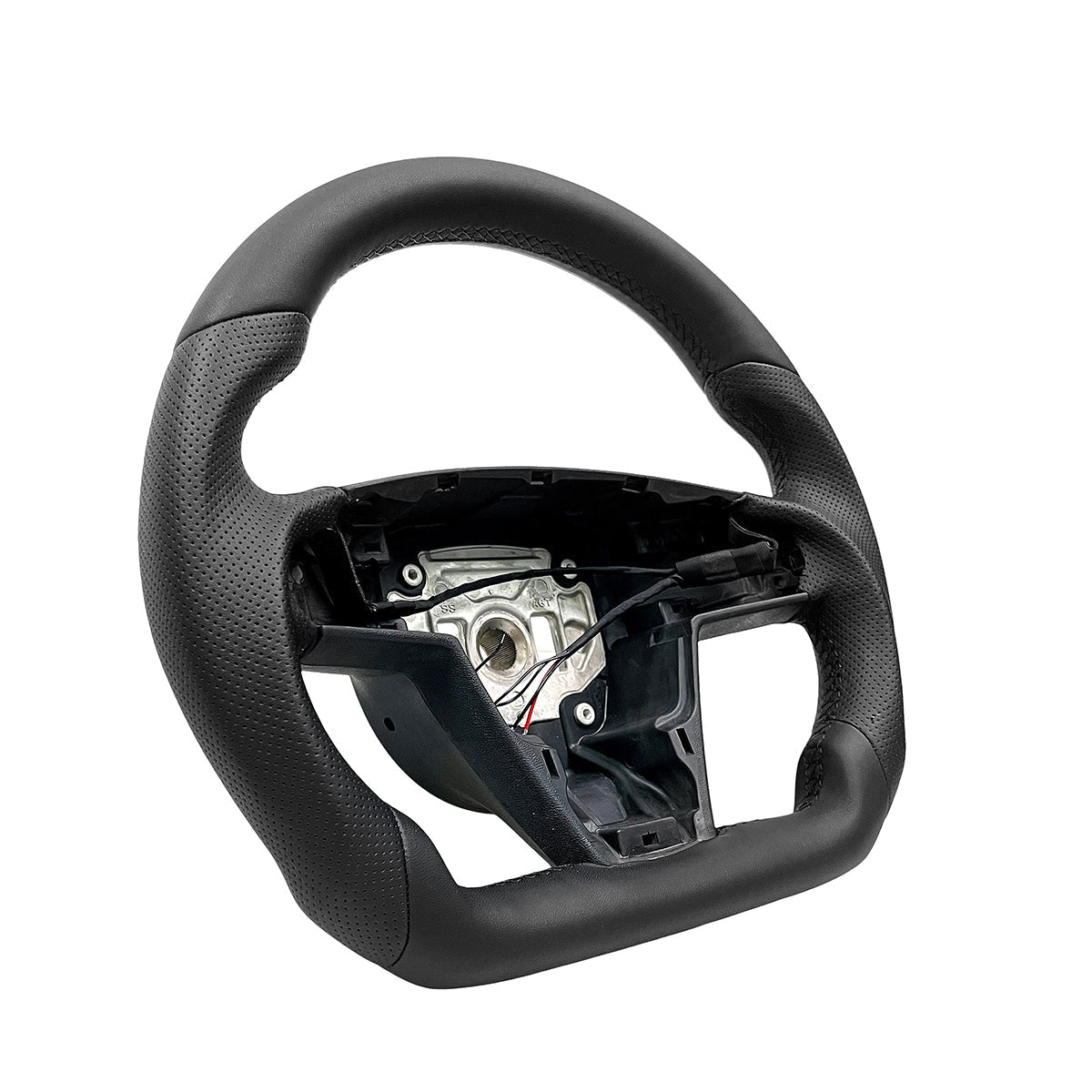 Round Steering Wheel Replacement for Tesla Model S / X 2021 - 2025 - HyperSteering