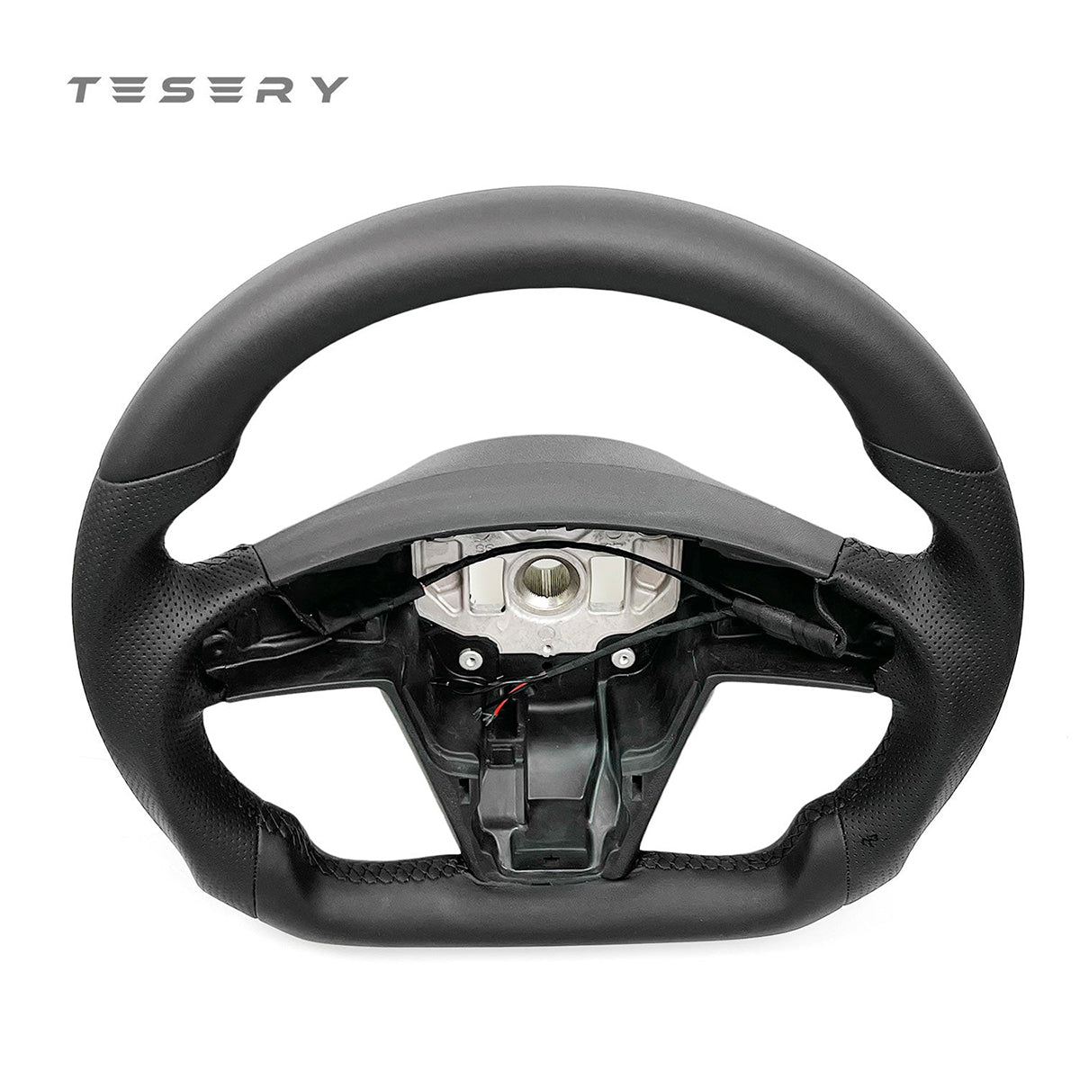 Round Steering Wheel Replacement for Tesla Model S / X 2021 - 2025 - HyperSteering