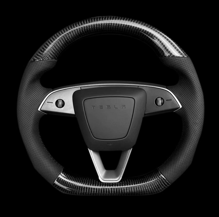Sport Carbon Fiber Steering Wheel Replacement for Model 3 Highland & Model Y Juniper - HyperSteering
