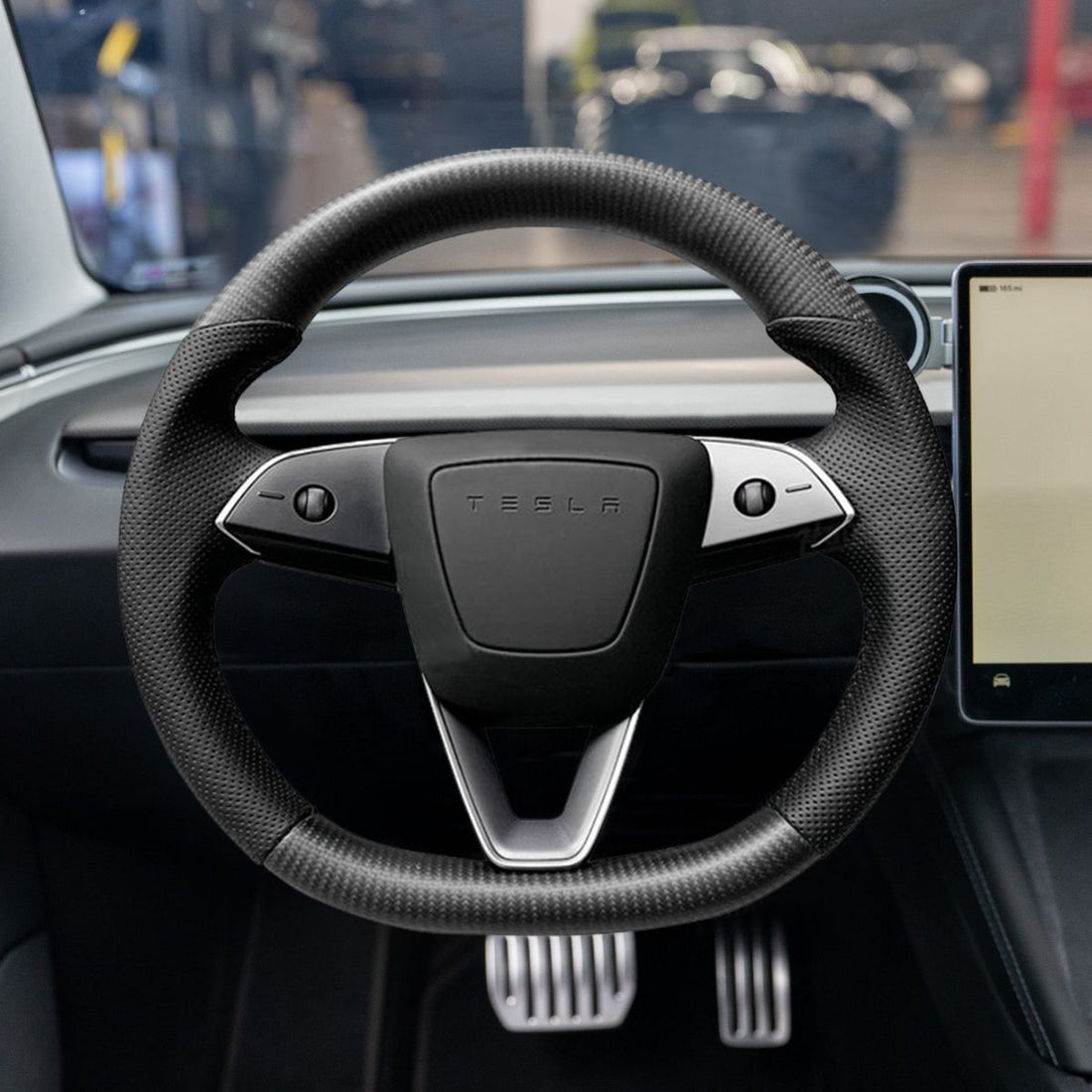 Sport Carbon Fiber Steering Wheel Replacement for Model 3 Highland & Model Y Juniper - HyperSteering