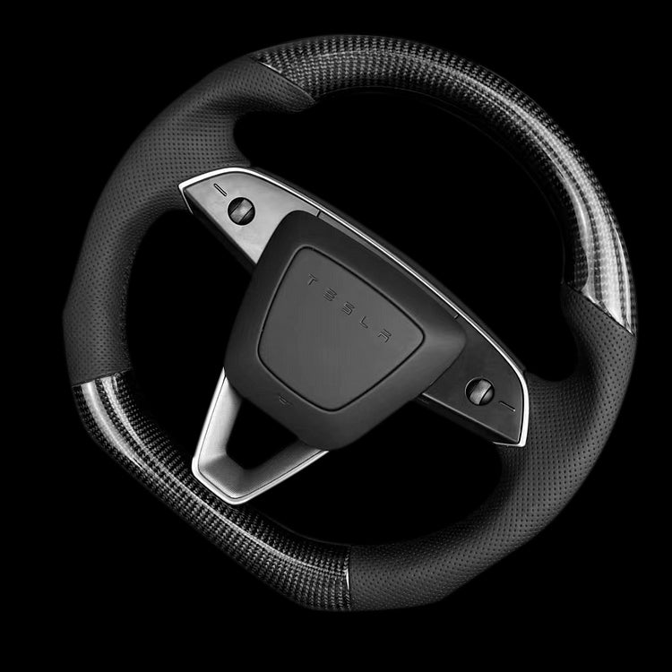 Sport Carbon Fiber Steering Wheel Replacement for Model 3 Highland & Model Y Juniper - HyperSteering