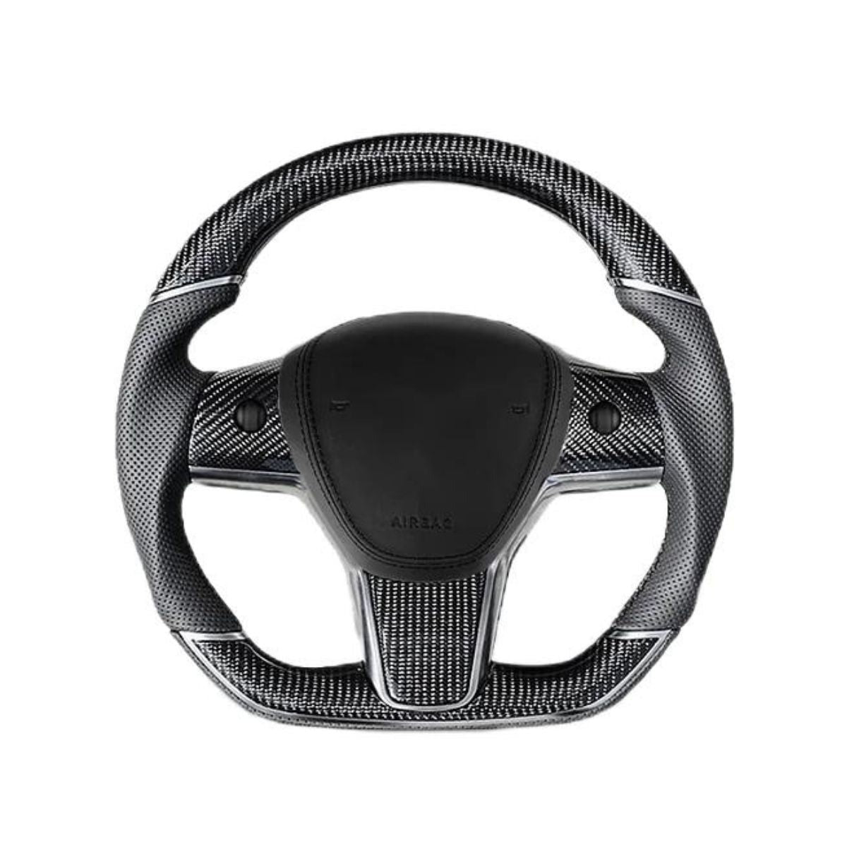 Sport Grip Carbon Fiber Steering Wheel for Tesla Model 3 / Y - HyperSteering