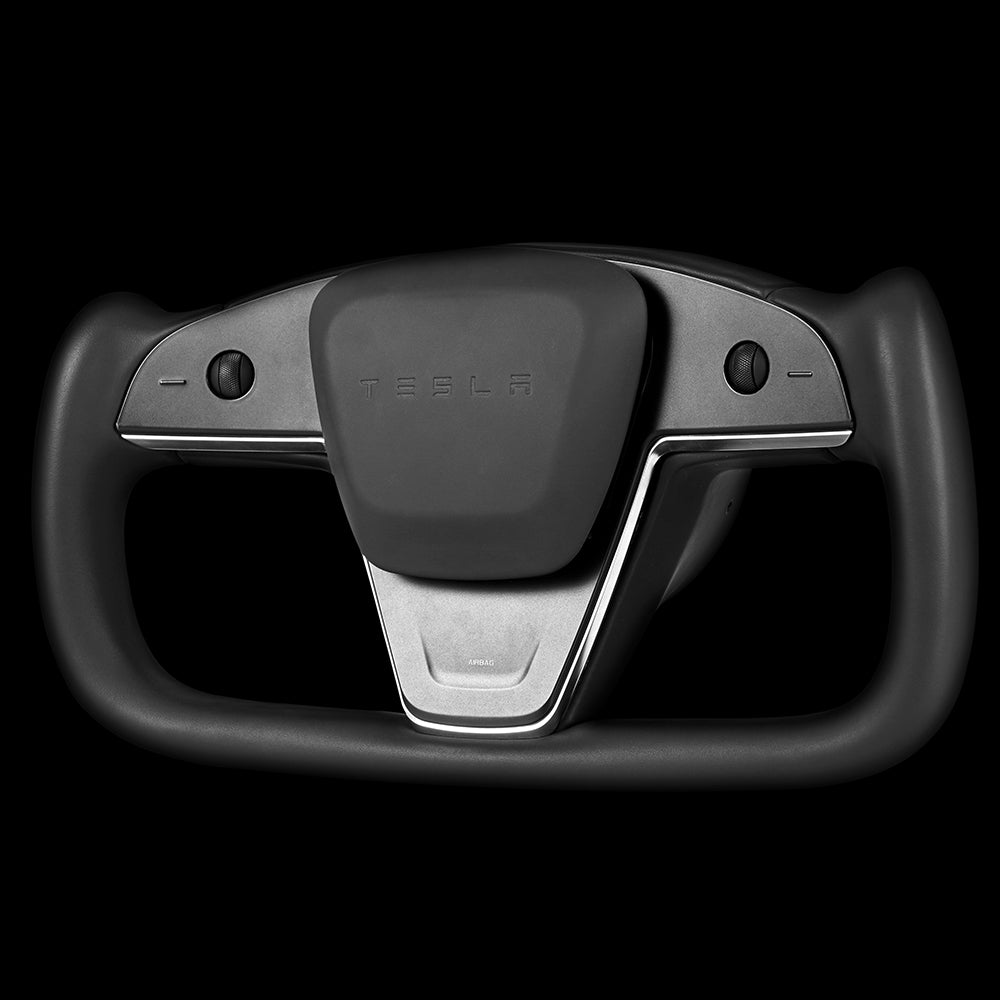 Touch Control Yoke Plaid Steering Wheel Replacement for Model 3 / Y - HyperSteering