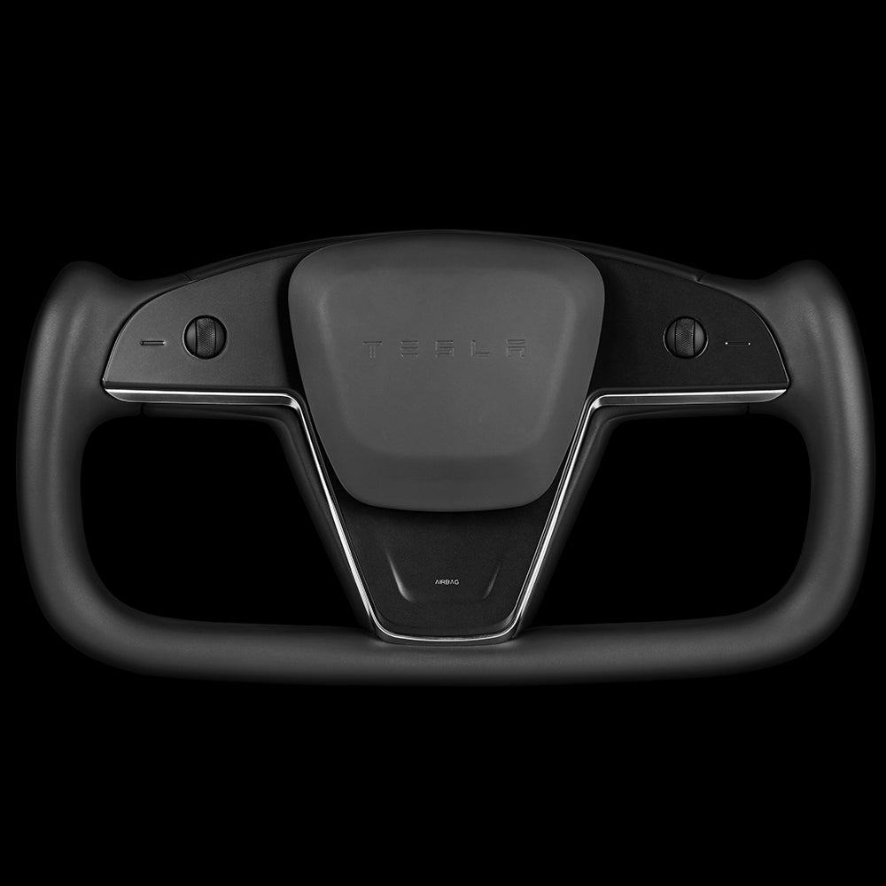 Touch Control Yoke Plaid Steering Wheel Replacement for Model 3 / Y - HyperSteering