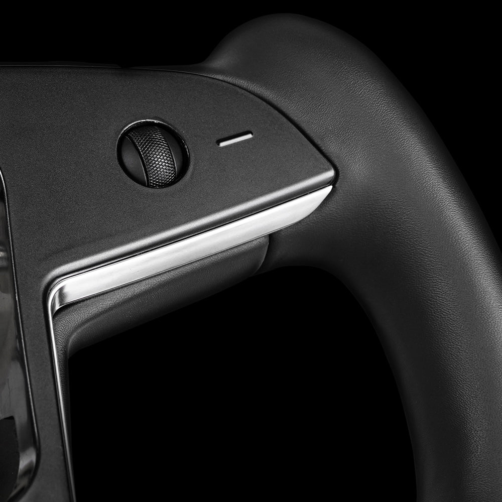 Touch Control Yoke Plaid Steering Wheel Replacement for Model 3 / Y - HyperSteering