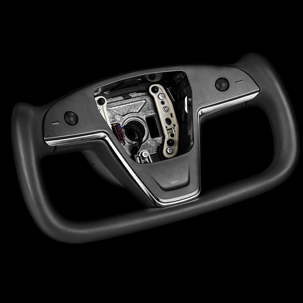 Touch Control Yoke Plaid Steering Wheel Replacement for Model 3 / Y - HyperSteering