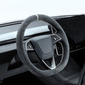 Tumbled Fur Steering Wheel Cover for New Model Y / Model 3 Highland - HyperSteering