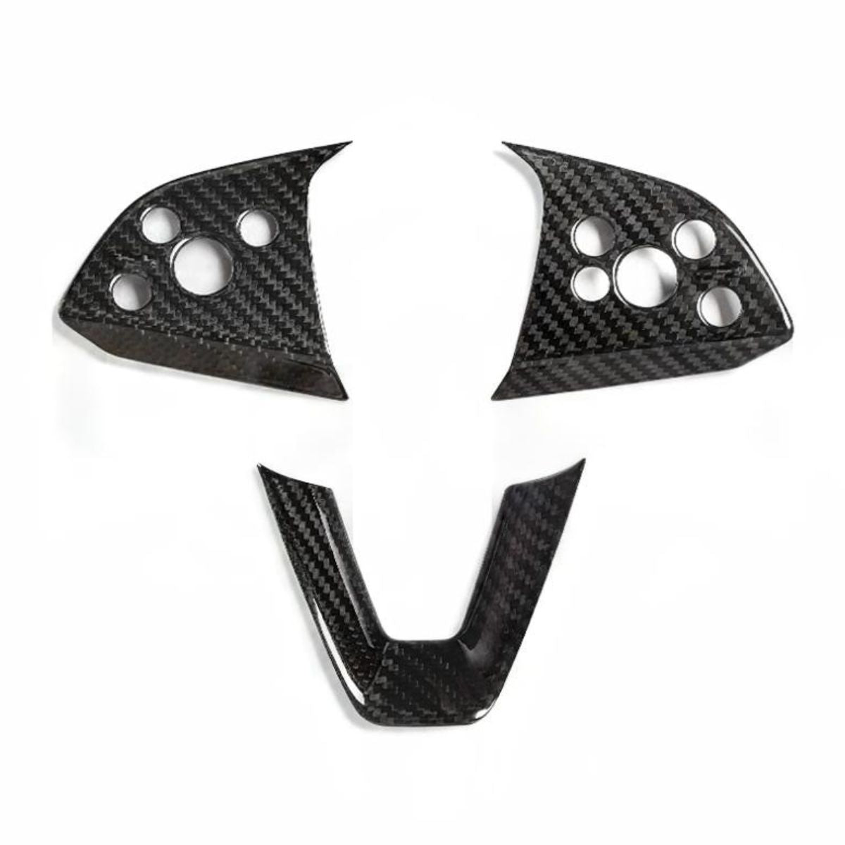 Upgrade: Tesla Model 3 / Y Carbon Fiber Steering Wheel Center Trim - HyperSteering