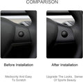 Upgrade: Tesla Model 3 / Y Carbon Fiber Steering Wheel Center Trim - HyperSteering