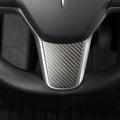 Upgrade: Tesla Model 3 / Y Carbon Fiber Steering Wheel Center Trim - HyperSteering