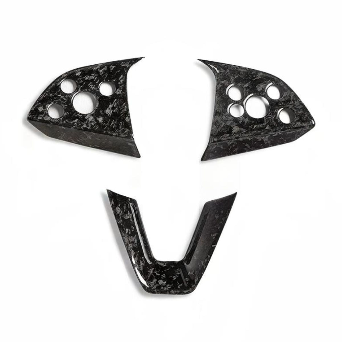 Upgrade: Tesla Model 3 / Y Carbon Fiber Steering Wheel Center Trim - HyperSteering
