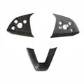 Upgrade: Tesla Model 3 / Y Carbon Fiber Steering Wheel Center Trim - HyperSteering