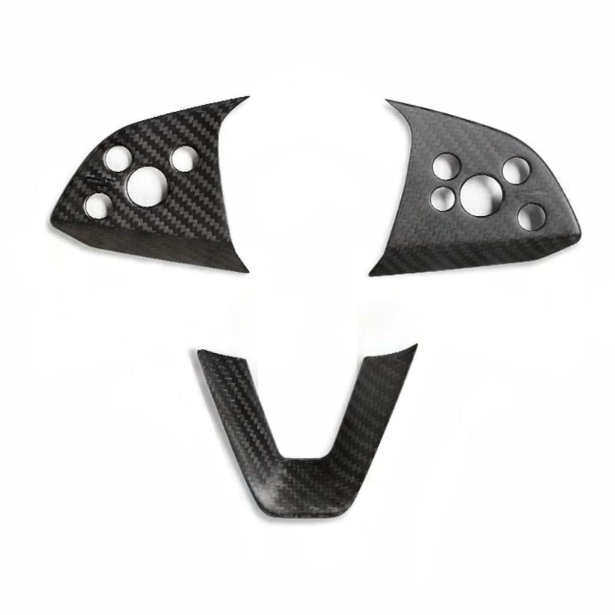Upgrade: Tesla Model 3 / Y Carbon Fiber Steering Wheel Center Trim - HyperSteering