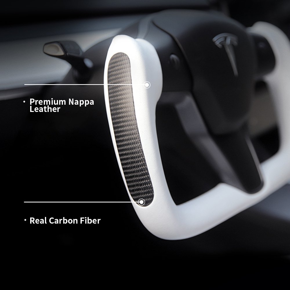Yoke Carbon Fiber Steering Wheel for Model 3 / Y - HyperSteering