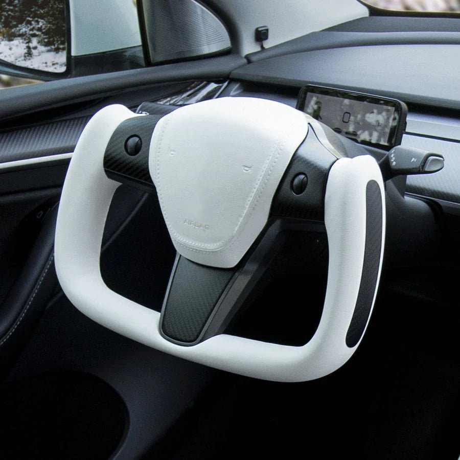 Yoke Carbon Fiber Steering Wheel for Model 3 / Y - HyperSteering