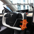 Yoke Style Steering Wheel for Model 3 / Y【Black & White Leather】 - HyperSteering